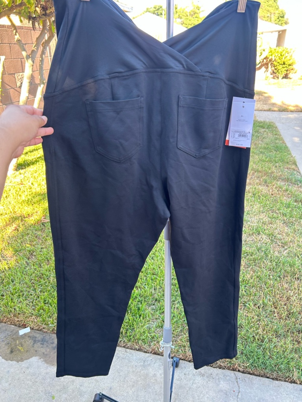 Isabel Maternity by Ingrid & Isabel Black Cropped Maternity Pants - Picture 3 of 16